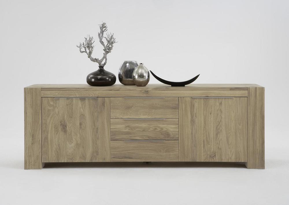 Enfilade contemporaine en chêne poignées métal