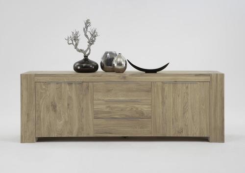 Enfilade contemporaine en chêne poignées métal