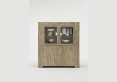Meuble haut 4 portes en chêne naturel