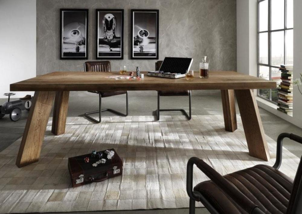 Table plateau bois finition chêne huilé 3