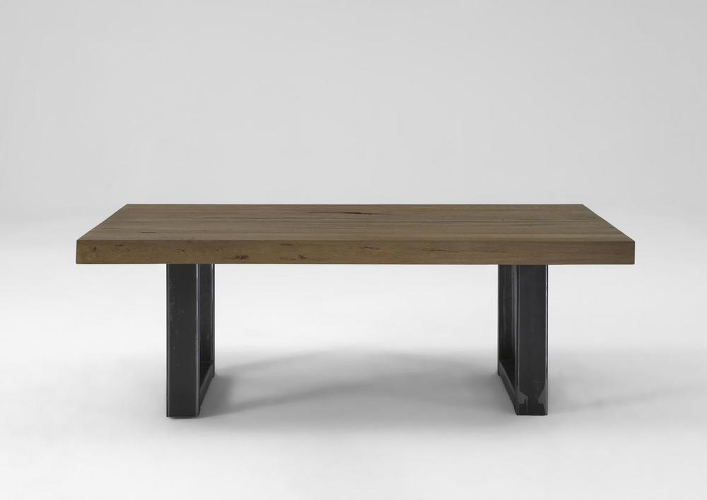 Table basse pieds métal plateau chêne 1