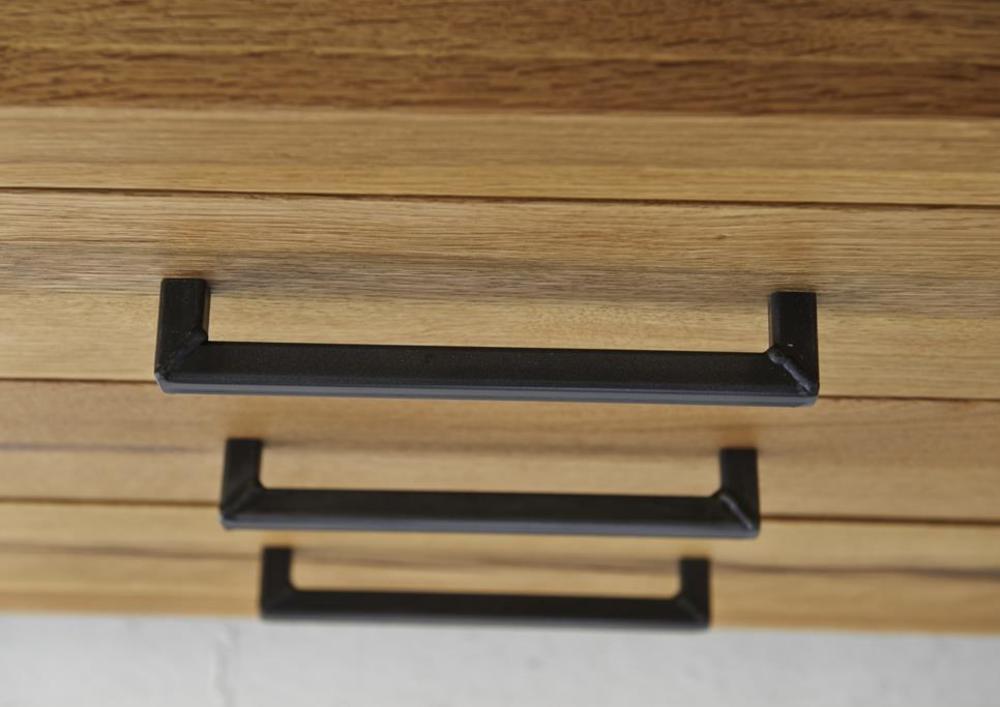 Enfilade style atelier 2 portes 3 tiroirs en chêne 2