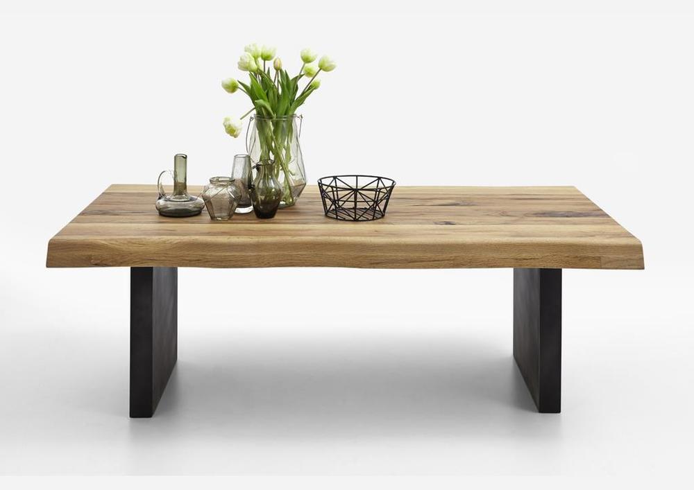 Élégante table basse pieds métal en T 2