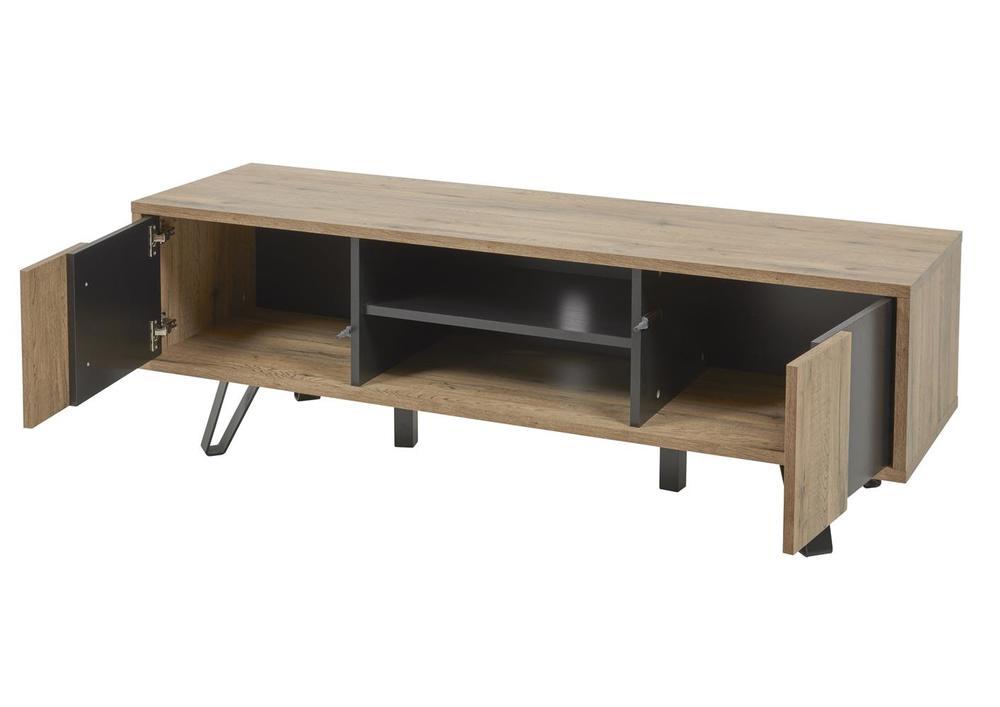 Meuble TV indus 2 portes 1 niche centrale  3