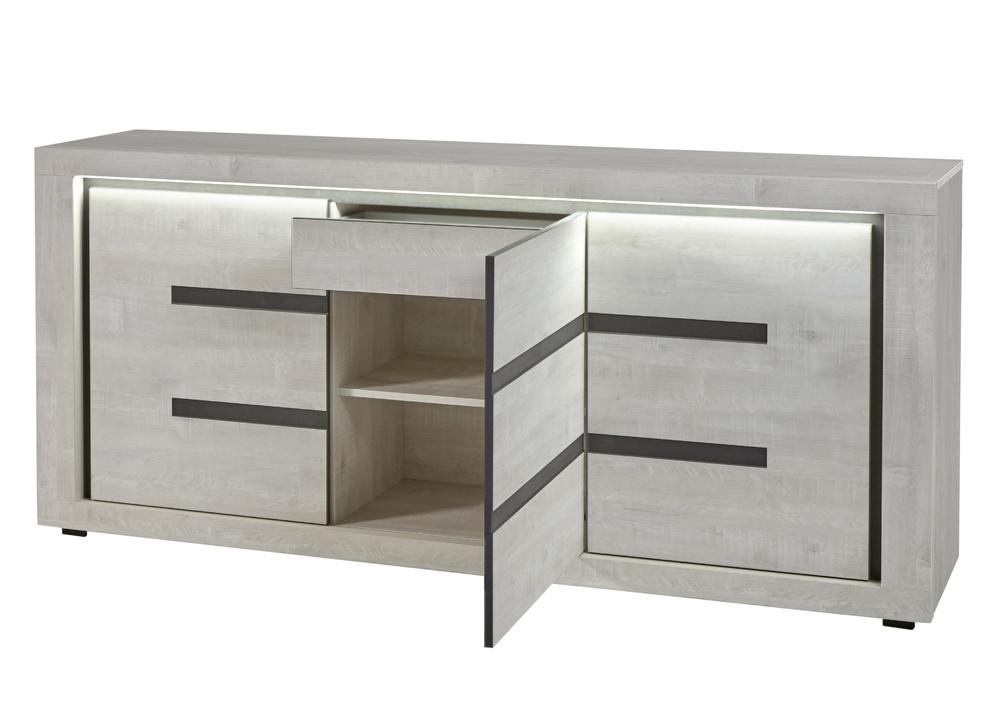 Enfilade contemporaine 3 portes avec éclairage LED 2