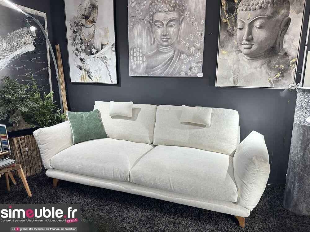 Canapé contemporain 4 places avec accoudoirs relevables