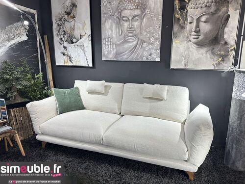 Canapé contemporain 4 places avec accoudoirs relevables
