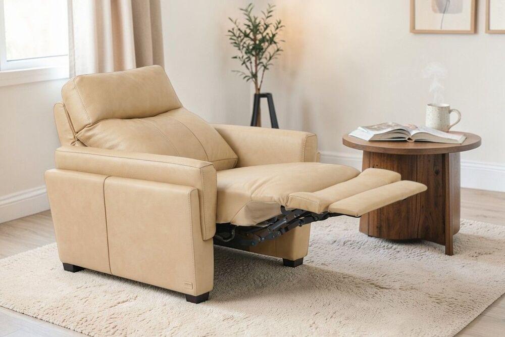 Fauteuil relax en cuir avec accoudoir design