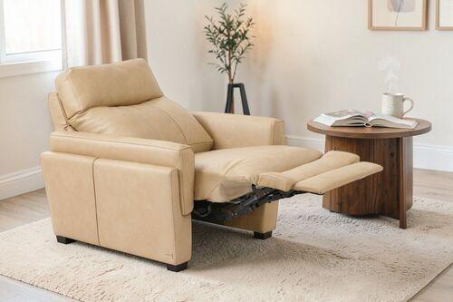 Fauteuil relax en cuir avec accoudoir design