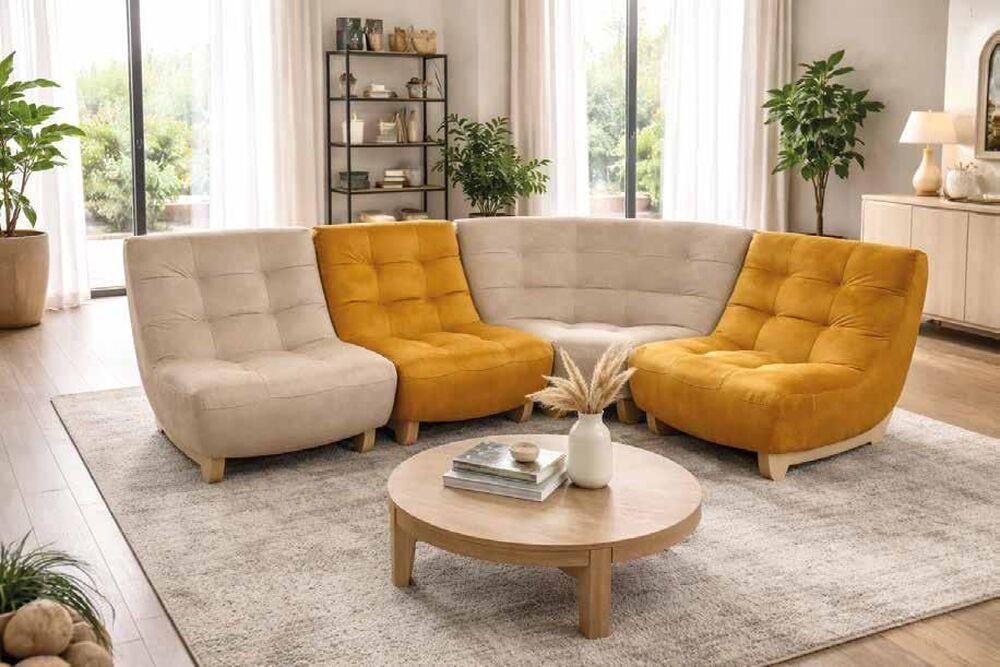 Canapé modulable tissus, cuir et coloris personnalisable