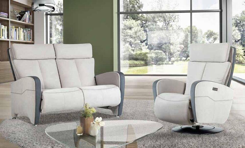 Petit canapé 2 places fixe ou option relax électrique  