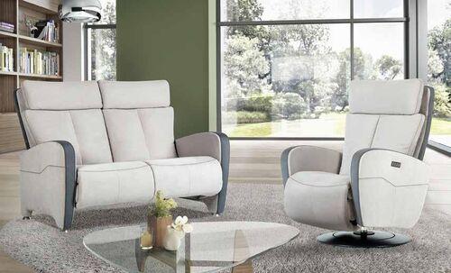 Petit canapé 2 places fixe ou option relax électrique  