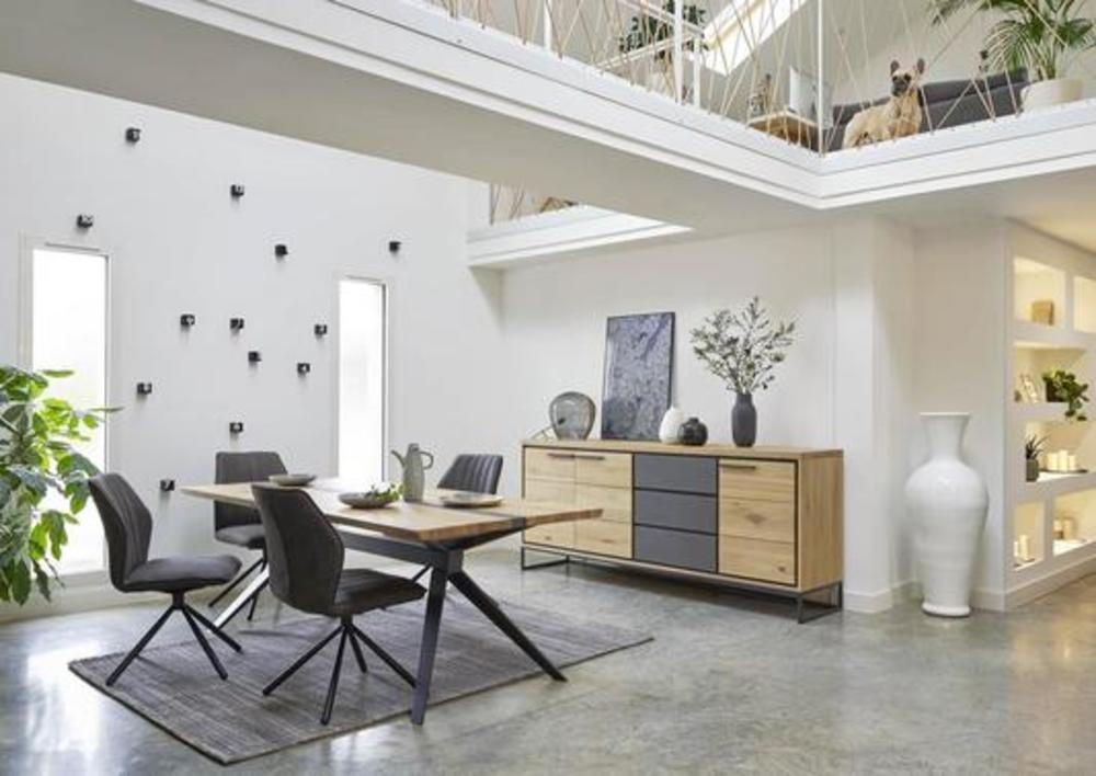 Enfilade style industriel 4 portes 1 tiroir  2