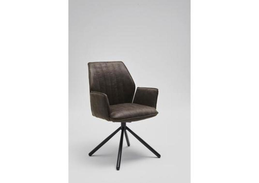 Chaise avec accoudoirs et pied design pivotant  3