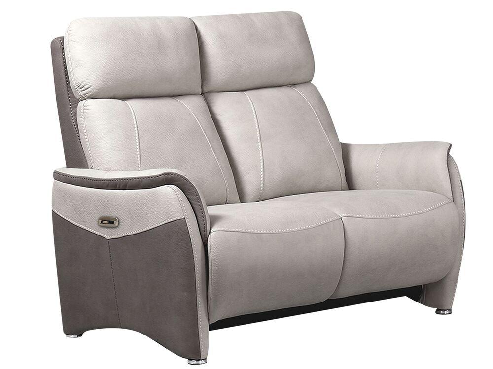 Canapé 2 places en microfibre bicolore  FIXE 2