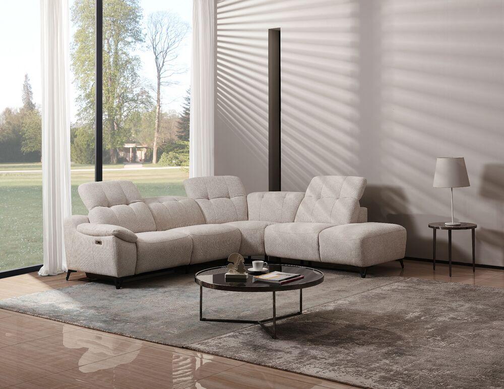 Canapé d'angle contemporain avec 1 relax électrique  2