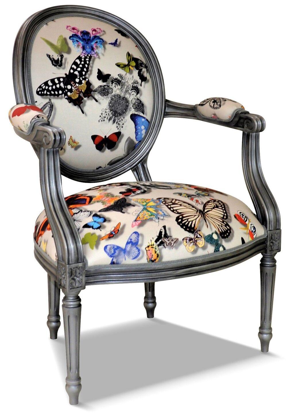 Fauteuil voltaire avec motif original personnalisé  3