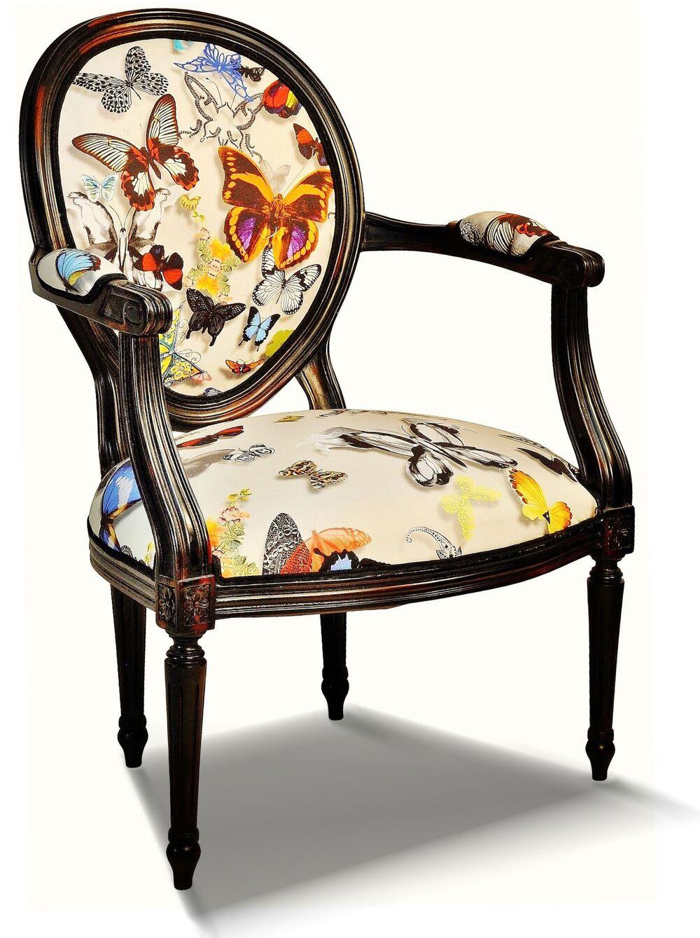 Fauteuil voltaire avec motif original personnalisé  4
