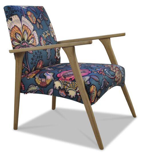 Fauteuil contemporain accoudoirs et tissu personnalisable 