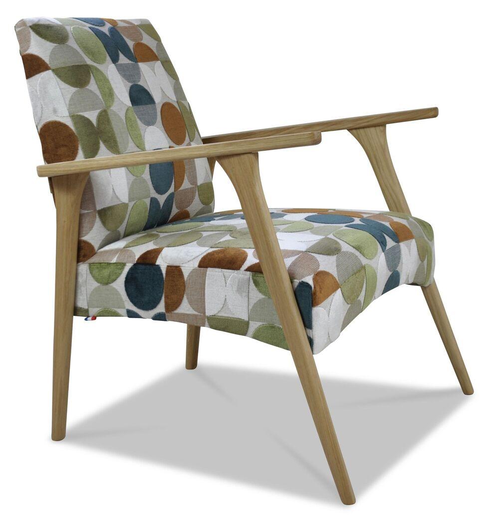 Fauteuil contemporain accoudoirs et tissu personnalisable  2