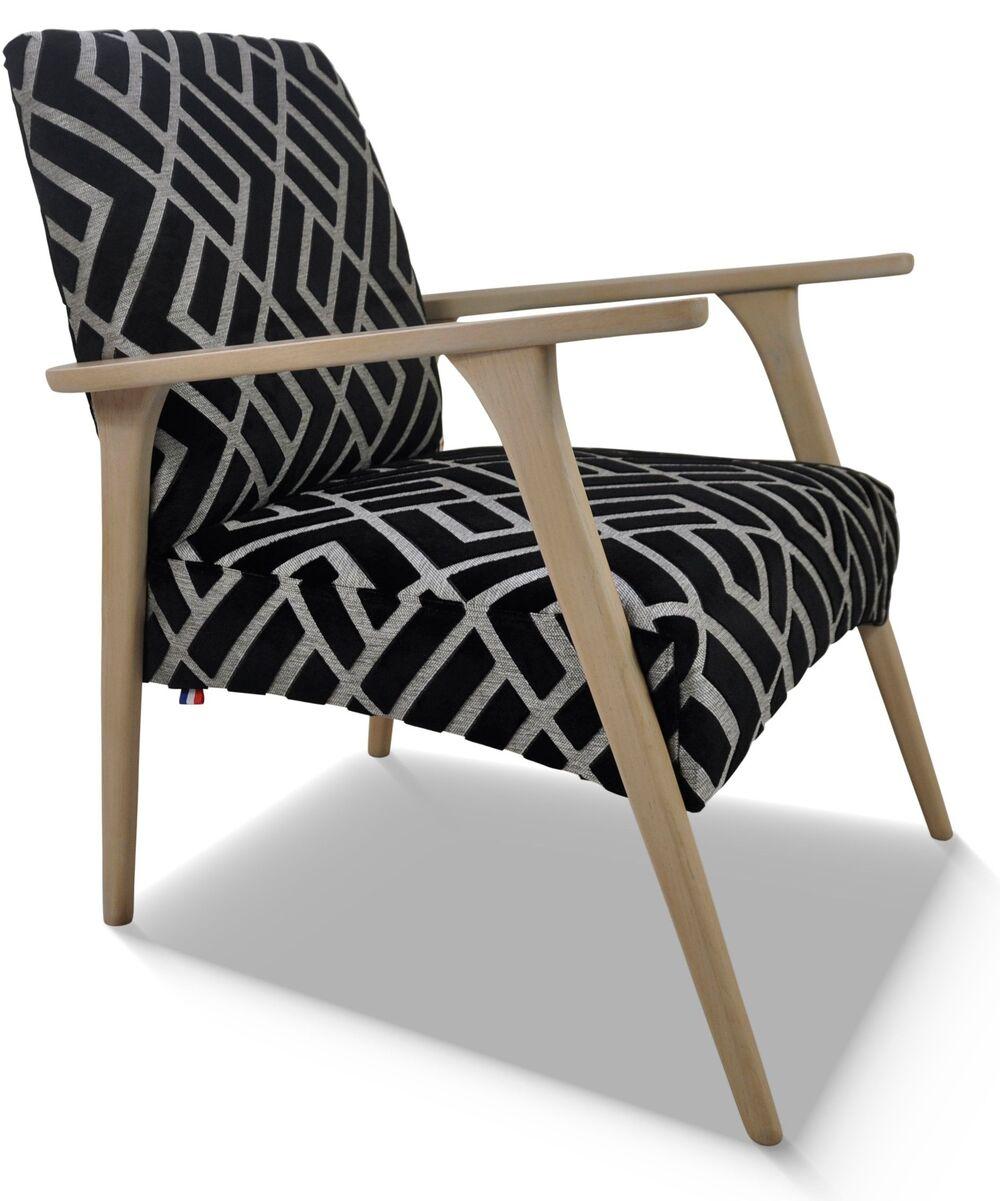 Fauteuil contemporain accoudoirs et tissu personnalisable  3