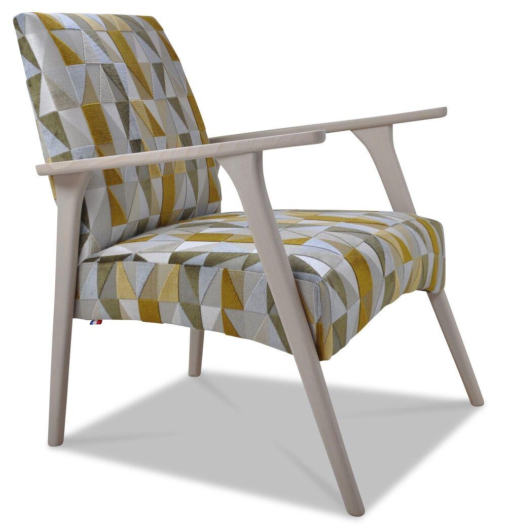 Fauteuil d'appoint tissu et finitions au choix 2