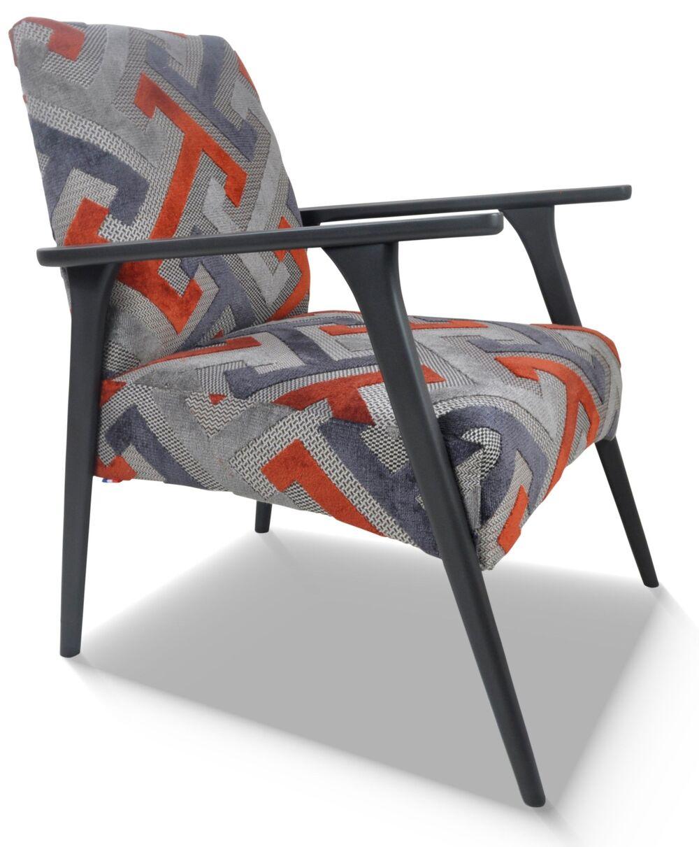 Fauteuil d'appoint tissu et finitions au choix 3
