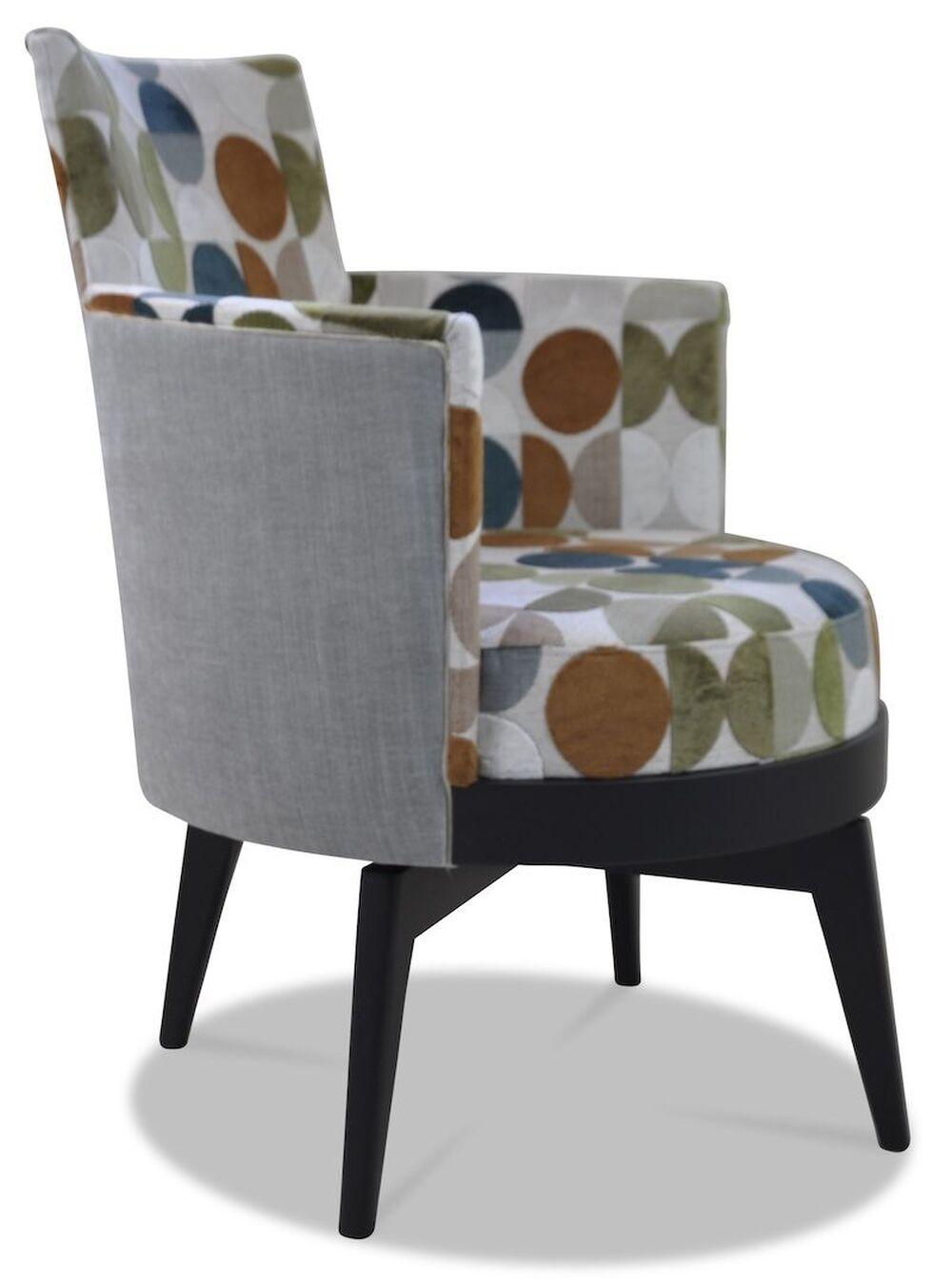 Fauteuil déco pivotant réalisable dans le tissu de votre choix 4