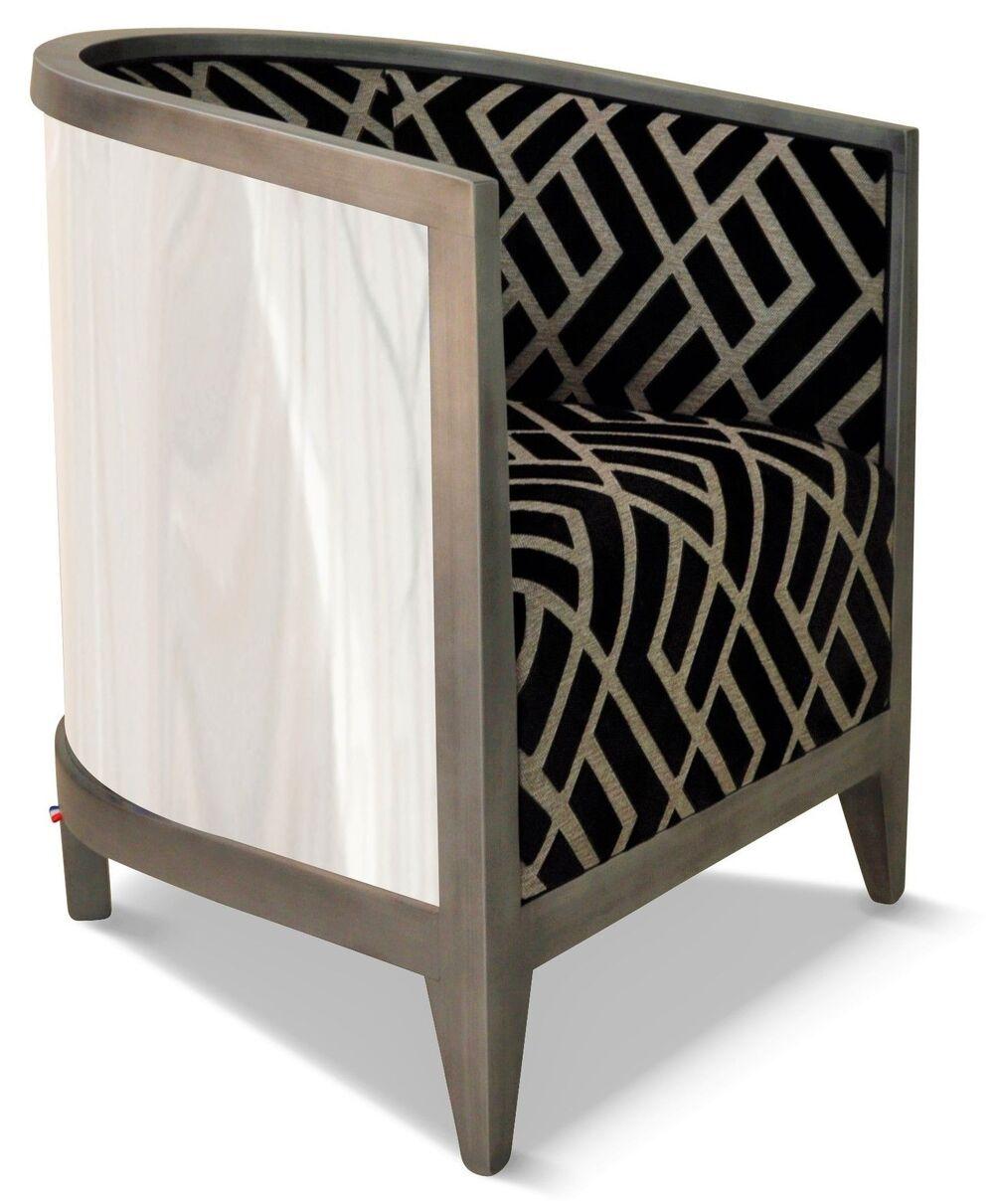 Fauteuil contemporain dossier effet miroir 2
