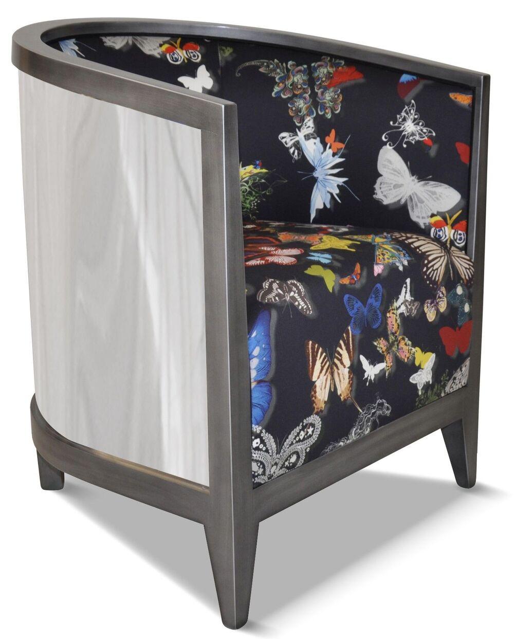 Fauteuil contemporain dossier effet miroir 3