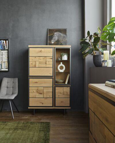 Armoire de séjour 3 portes - 1 niche en bois 