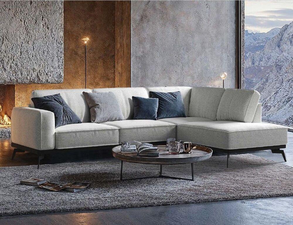 Canapé d'angle à la ligne épurée et au confort exceptionnel 
