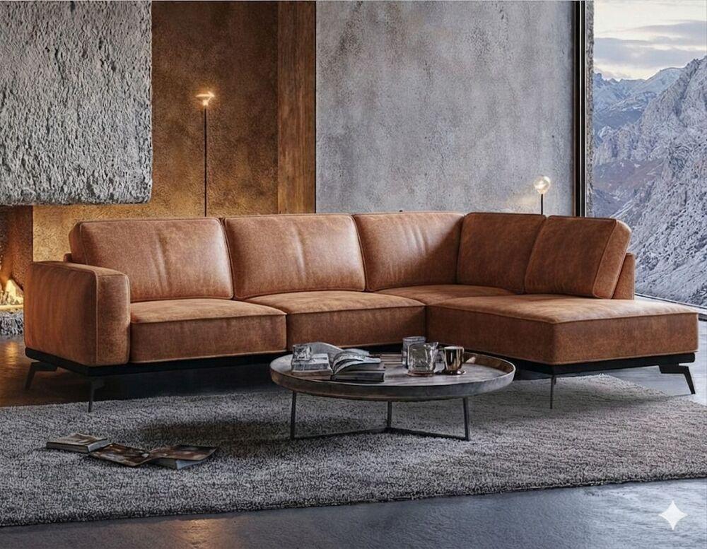 Canapé d'angle imitation cuir exclusivité simeuble
