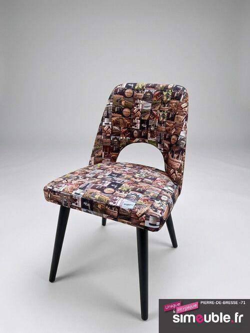 Chaise confortable tissu microfibre vins de Bourgogne
