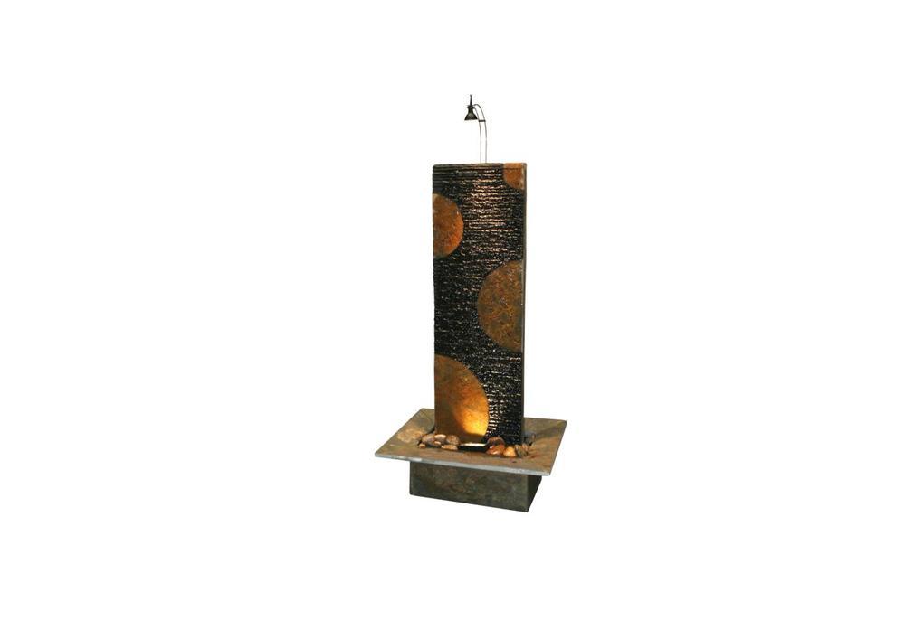 fontaine murale cadre noir ou inox éclairage led 4