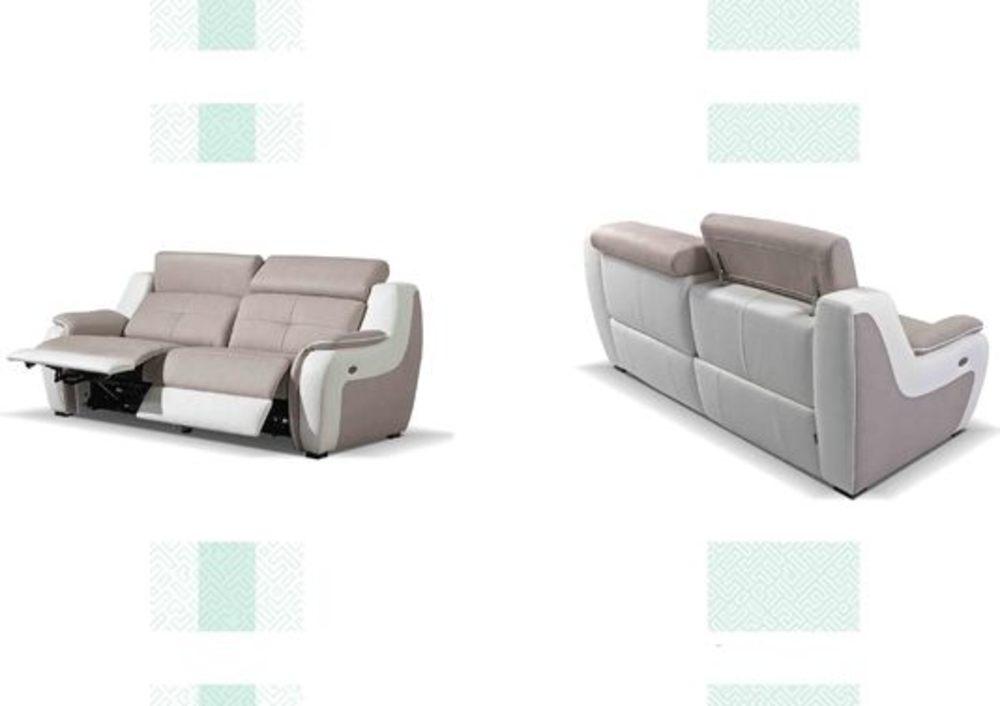 Canapé droit relax bicolore avec liseret aux accoudoirs 2