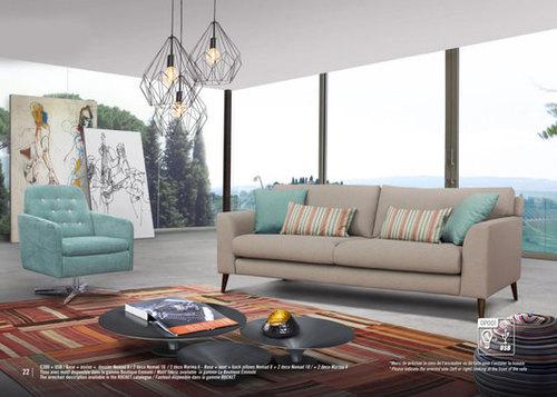 Canapé classique avec pieds en bois