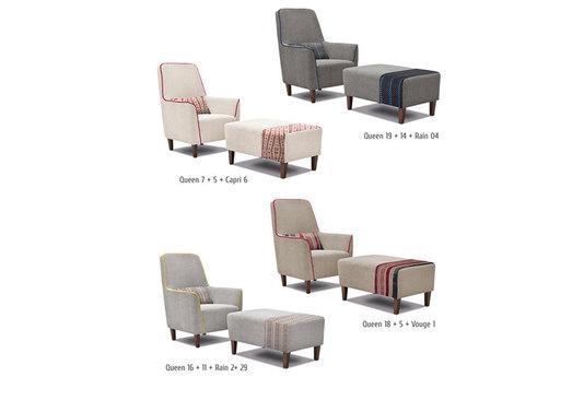 Fauteuil avec dossier haut et liserets clairs 2