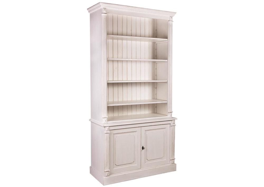 Vitrine 4 portes bicolore 2 corps style anglais 2