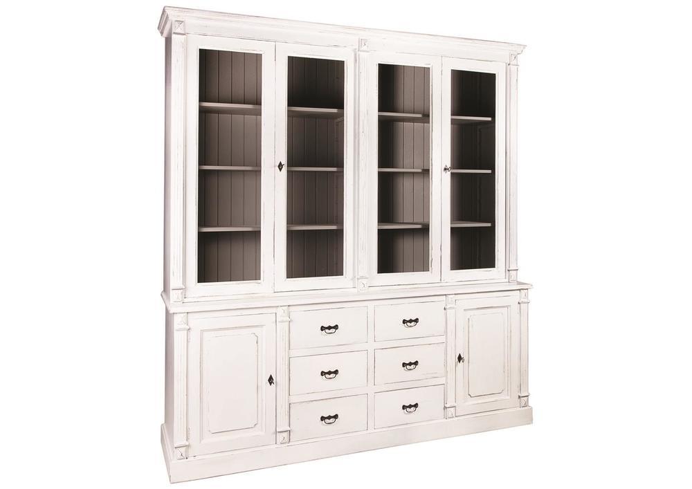 Vaisselier en pin massif style anglais portes et tiroirs