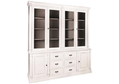 Vaisselier en pin massif style anglais portes et tiroirs