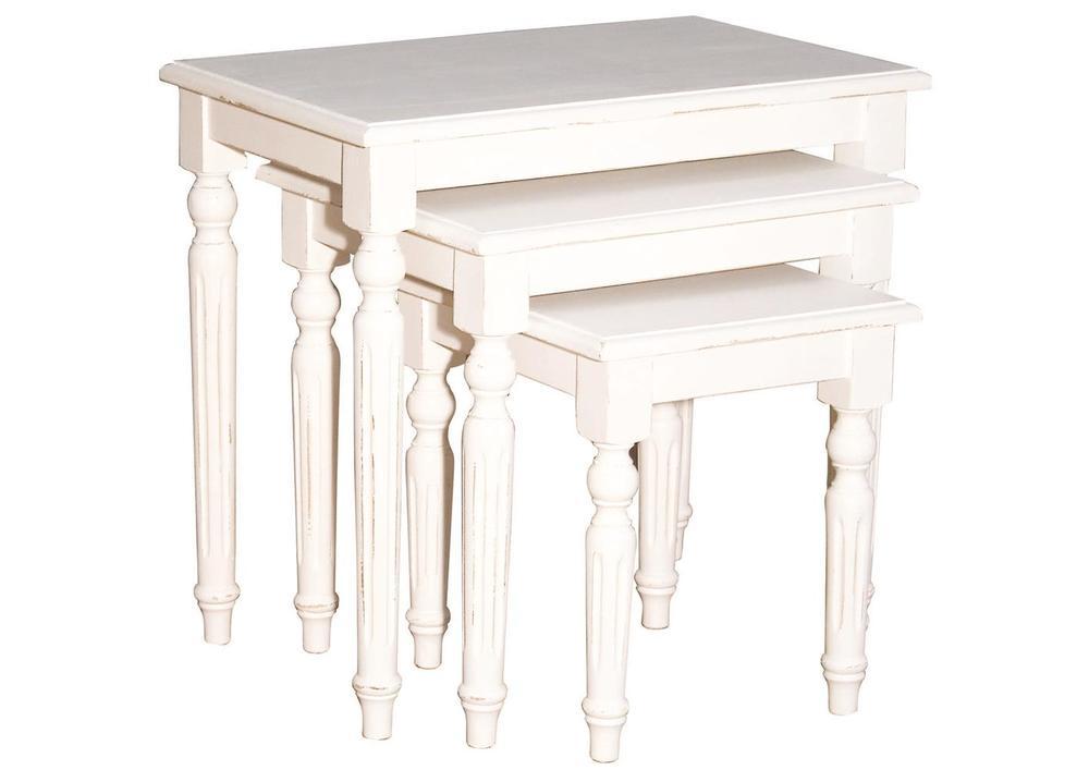 Tables gigognes pieds tournés pin massif style anglais 1