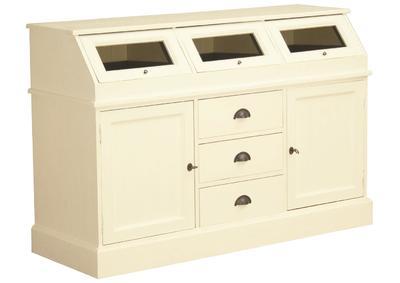 Meuble bas 2 portes 3 tiroirs avec ranges couverts