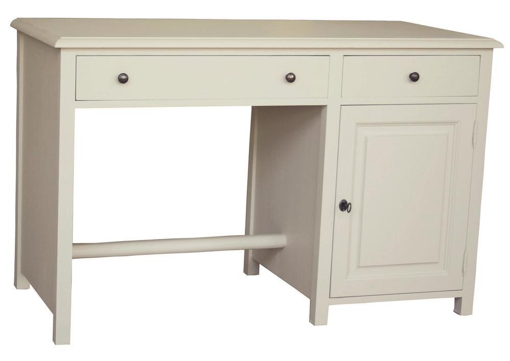 Bureau ligne épurée en pin massif porte et tiroirs 1