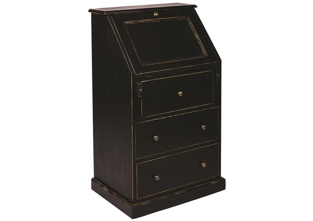 Petit secrétaire en pin massif 3 tiroirs 1 tablette 2