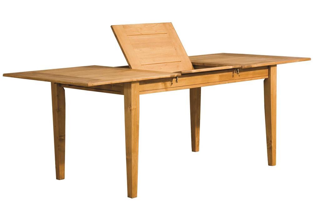 Table en pin massif pieds fuseaux avec 1 allonge 2