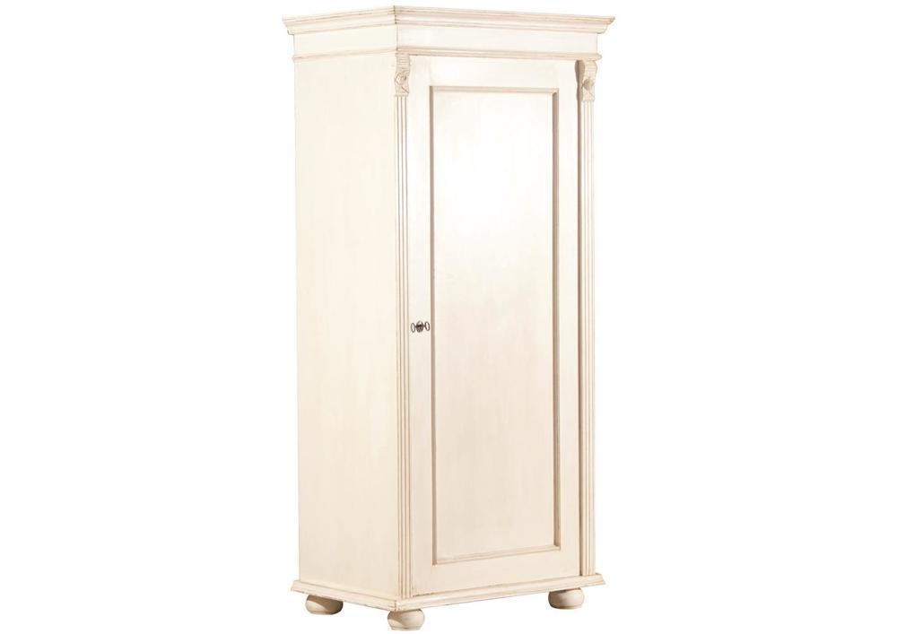 Armoire 1 porte battante pieds boules en pin massif 1