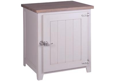 Meuble 1 porte plateau bois avec poignée frigo