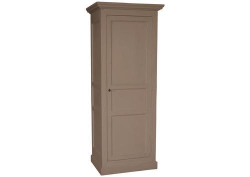Armoire 1 porte en pin massif taupe toute lingère