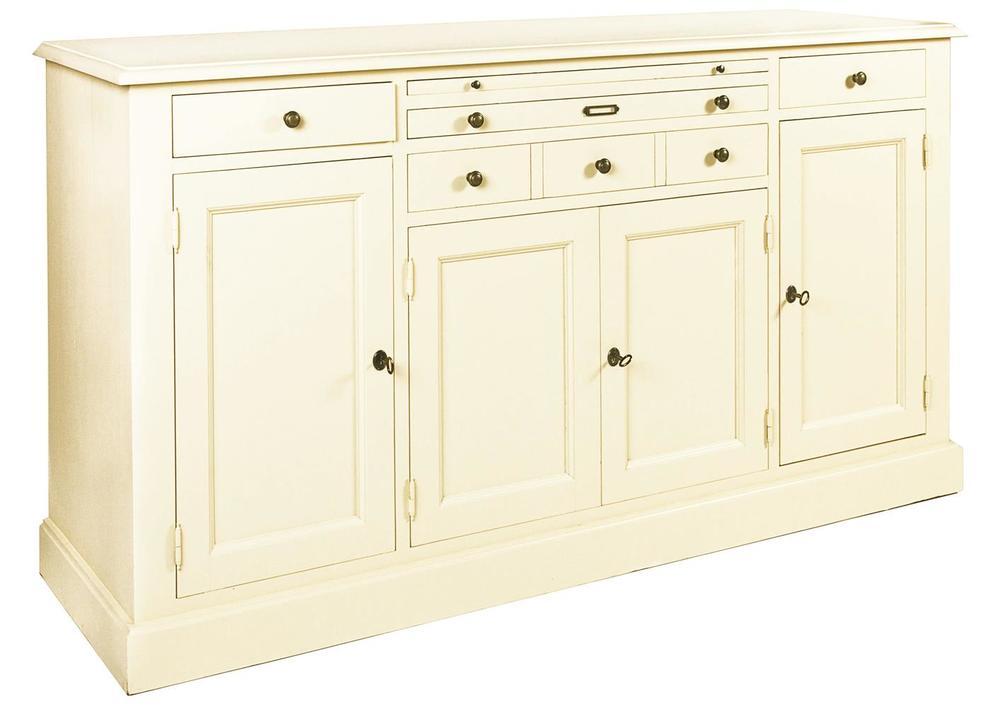 Beau meuble bas 4 portes en pin massif original
